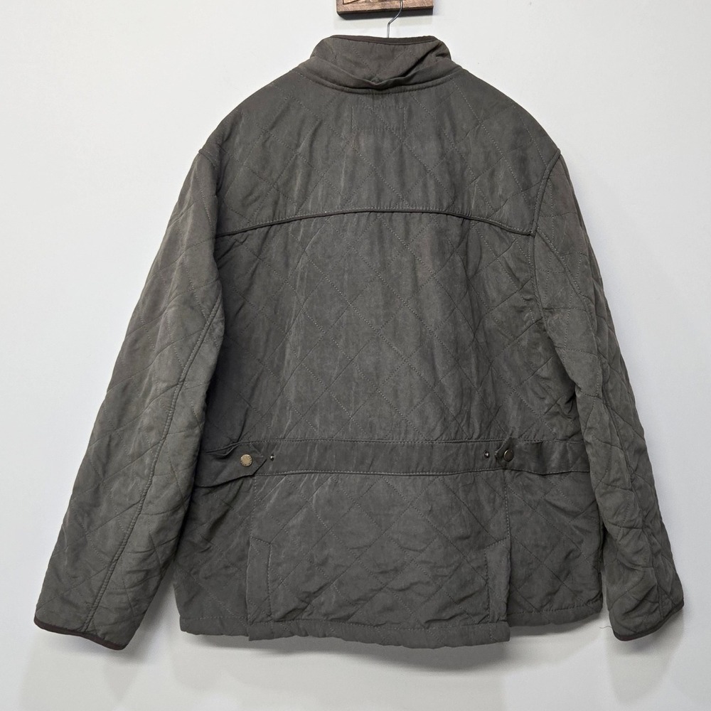 Mens XL Quilted Barn Chore Field Jacket Coat Brown Equestrian Hunting Heritage‎ - Picture 2 of 10